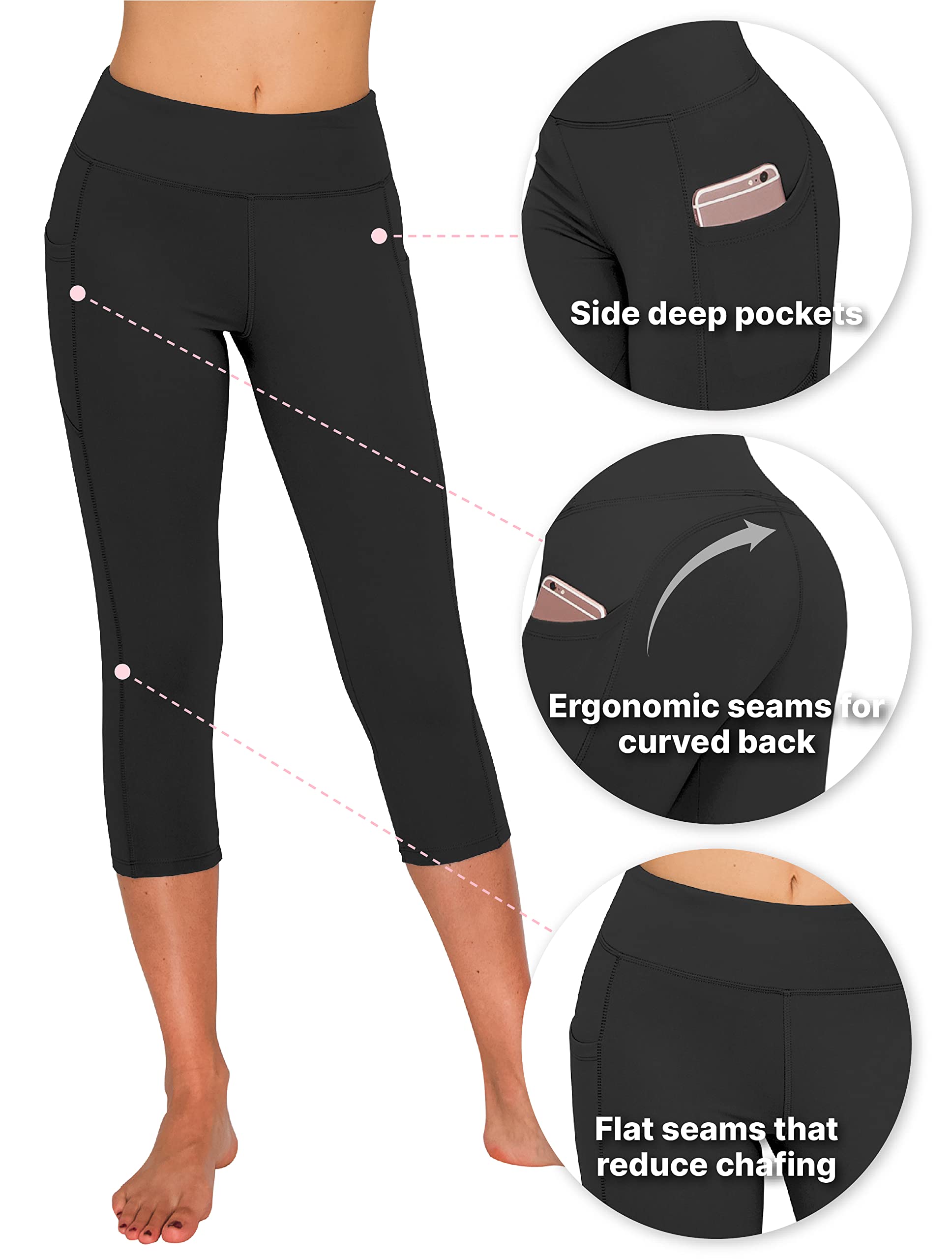 ALWAYS Women's High Waisted Yoga Pants with Mesh Panels - Stretchy Workout Leggings for Running, Gym & Lounge | Activewear for Yoga, Pilates & Everyday Wear