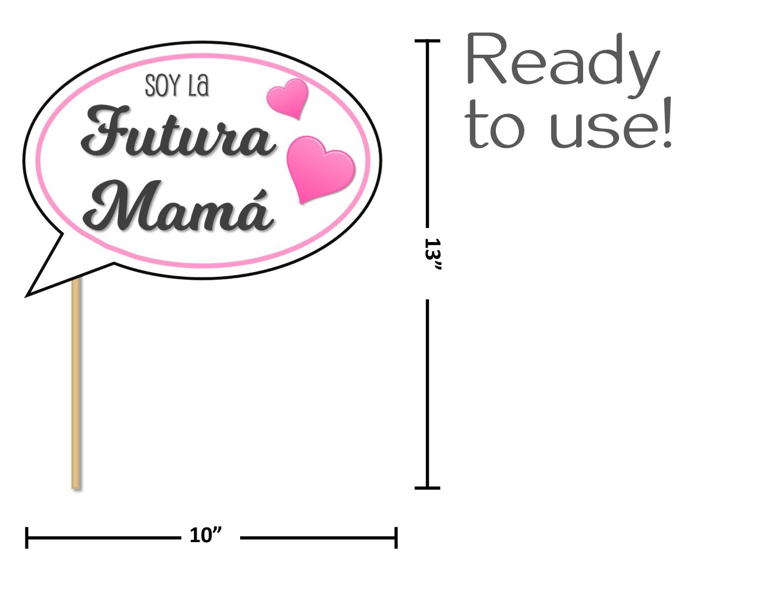 Spanish Baby Shower Photo Props for Girls - Letreros para Fotos de Baby Shower Niña - Carteles para Fotos en Español - Perfect for Baby Girl Photo Booths, Gender Reveals & First Birthday Parties