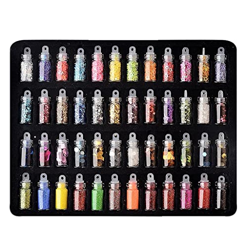 48PCS DIY Nail Art Glitter Metal Charms - 3D Nail Tips Decorations for Christmas, Halloween, Parties & Special Occasions | Shiny Nail Art Accessories for Professional & Home Manicure