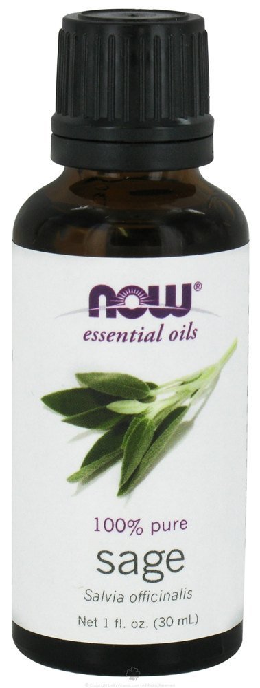 NOW Foods 100% Pure Essential Oil Sage - 1 oz (30ml) Natural Aromatherapy Oil for Relaxation, Stress Relief & Home Diffuser Use