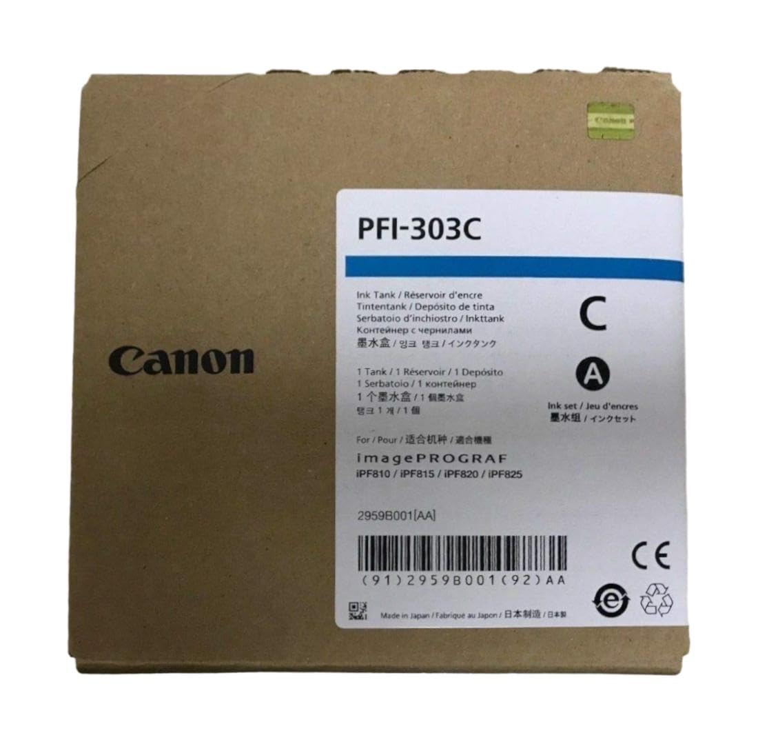 Canon CNM2959B001AA PFI-303C Ink Cartridge - High-Quality Replacement for Canon Printers | Perfect for Home, Office & Photo Printing