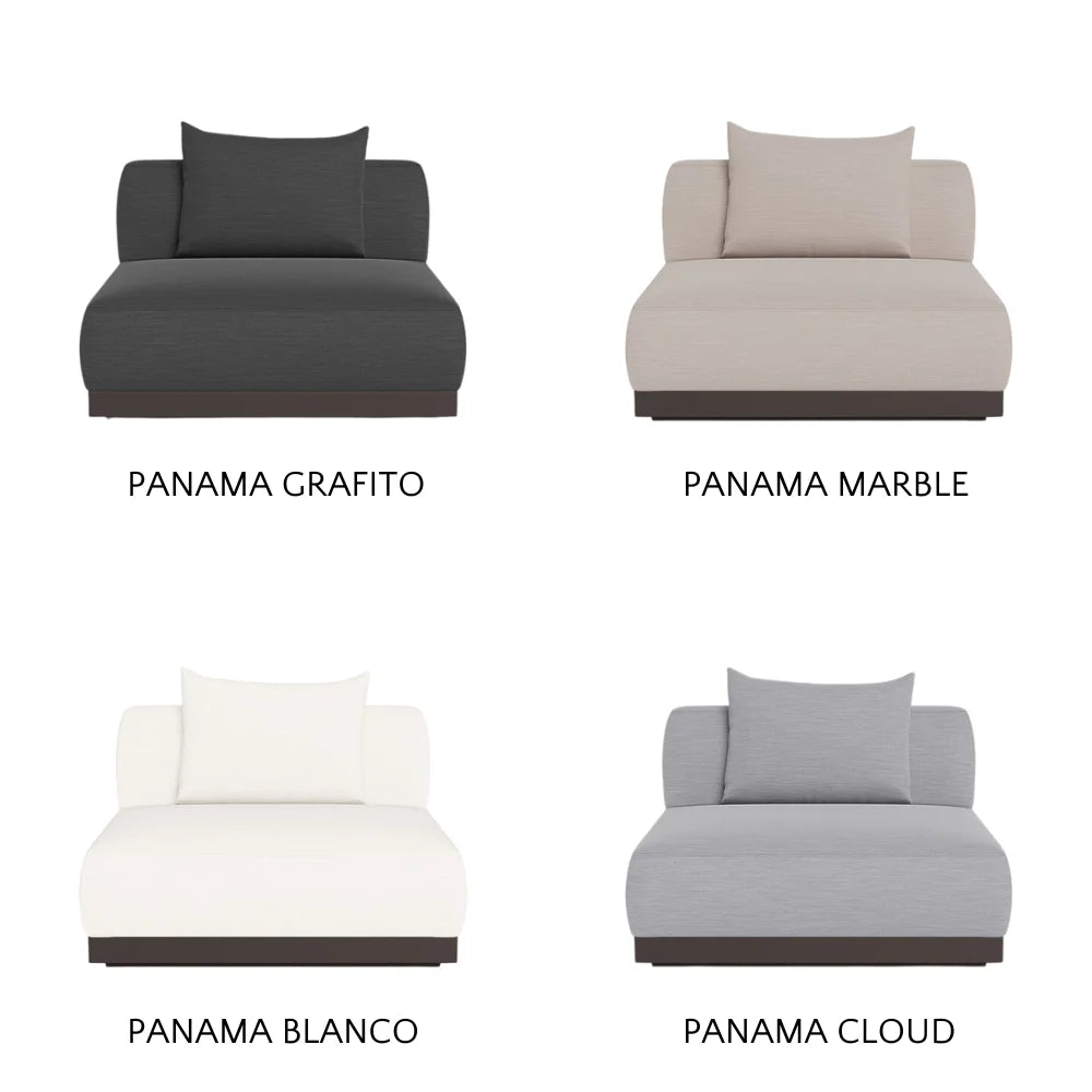 Amalfi Outdoor Armless Single Sectional Sofa - Waterproof Patio Furniture for Poolside, Garden & Backyard Relaxation