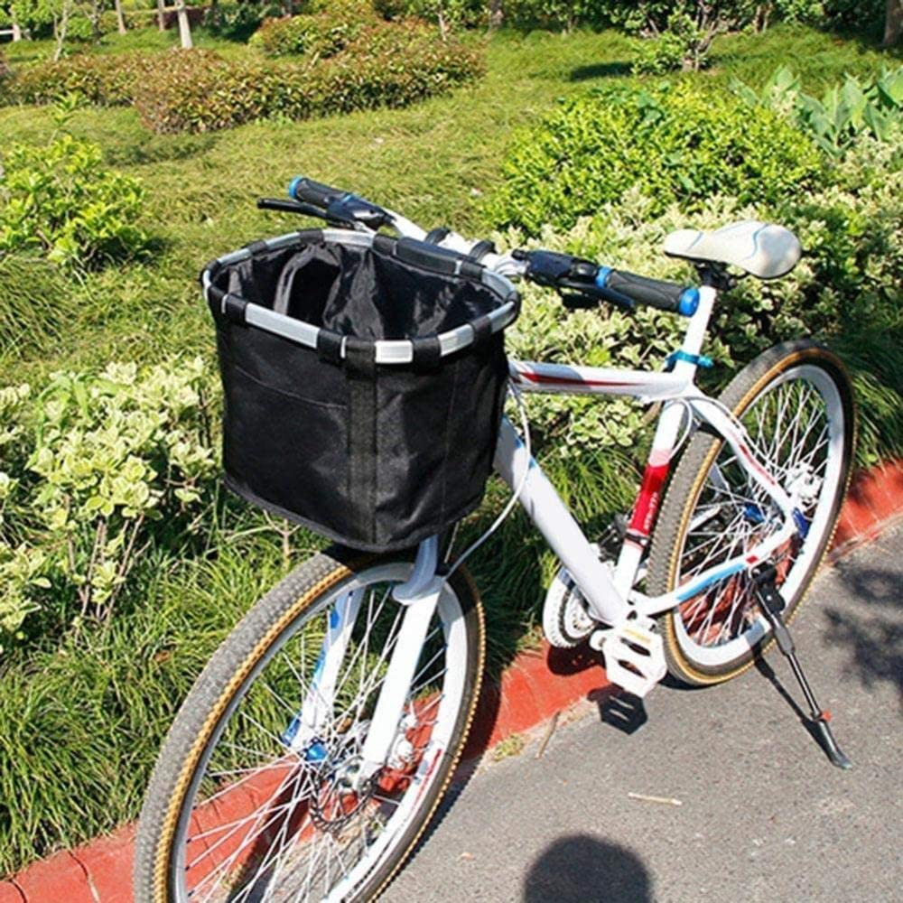 AGHH Pet Travel Carrier Bag - Removable Bike Basket & Folding Handlebar Basket for Small Medium Cats & Dogs - Perfect for Cycling, Shopping & Outdoor Adventures