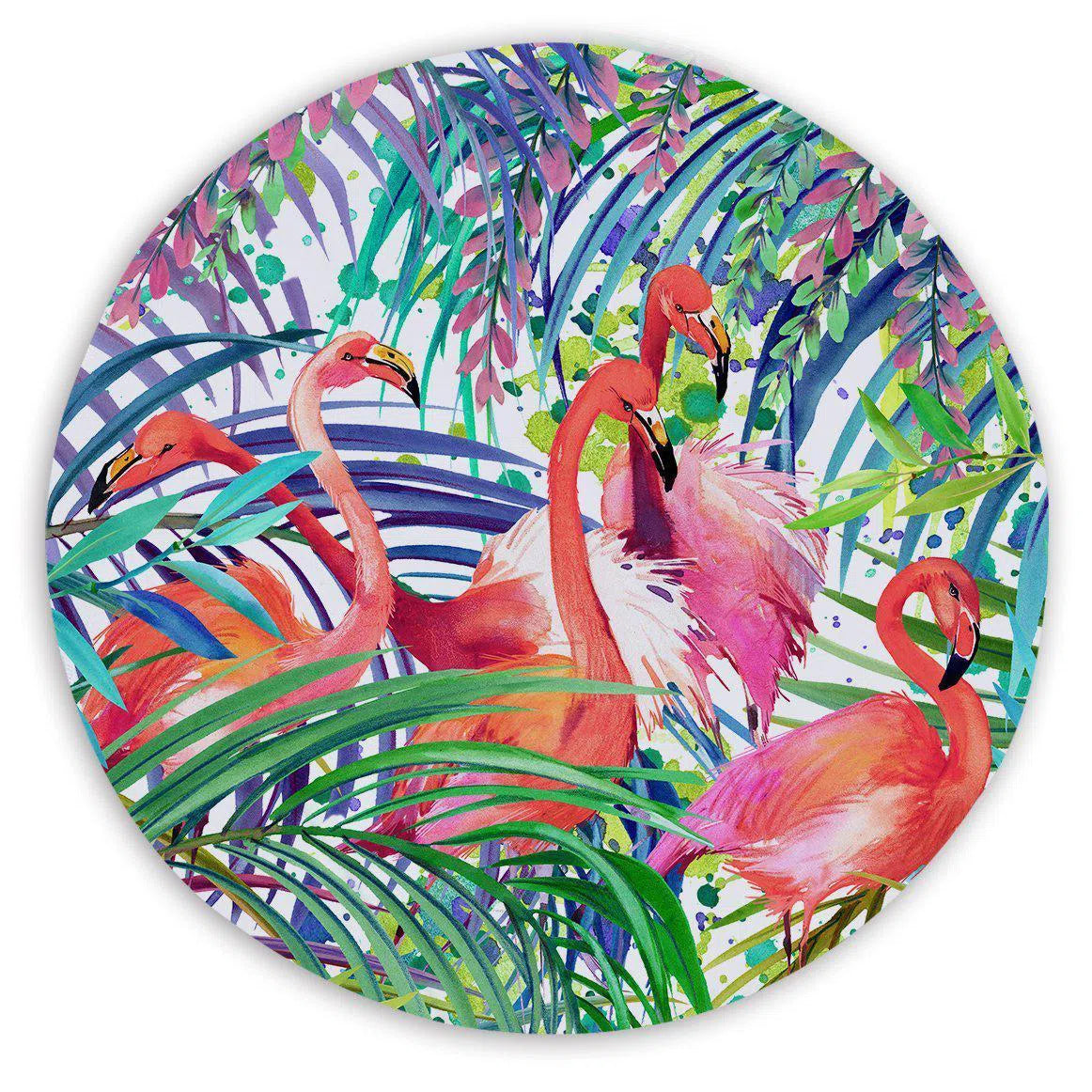 Premium Flamingo Print Round Sand-Free Beach Towel - Quick Dry, Lightweight & Portable for Pool, Vacation & Outdoor Activities
