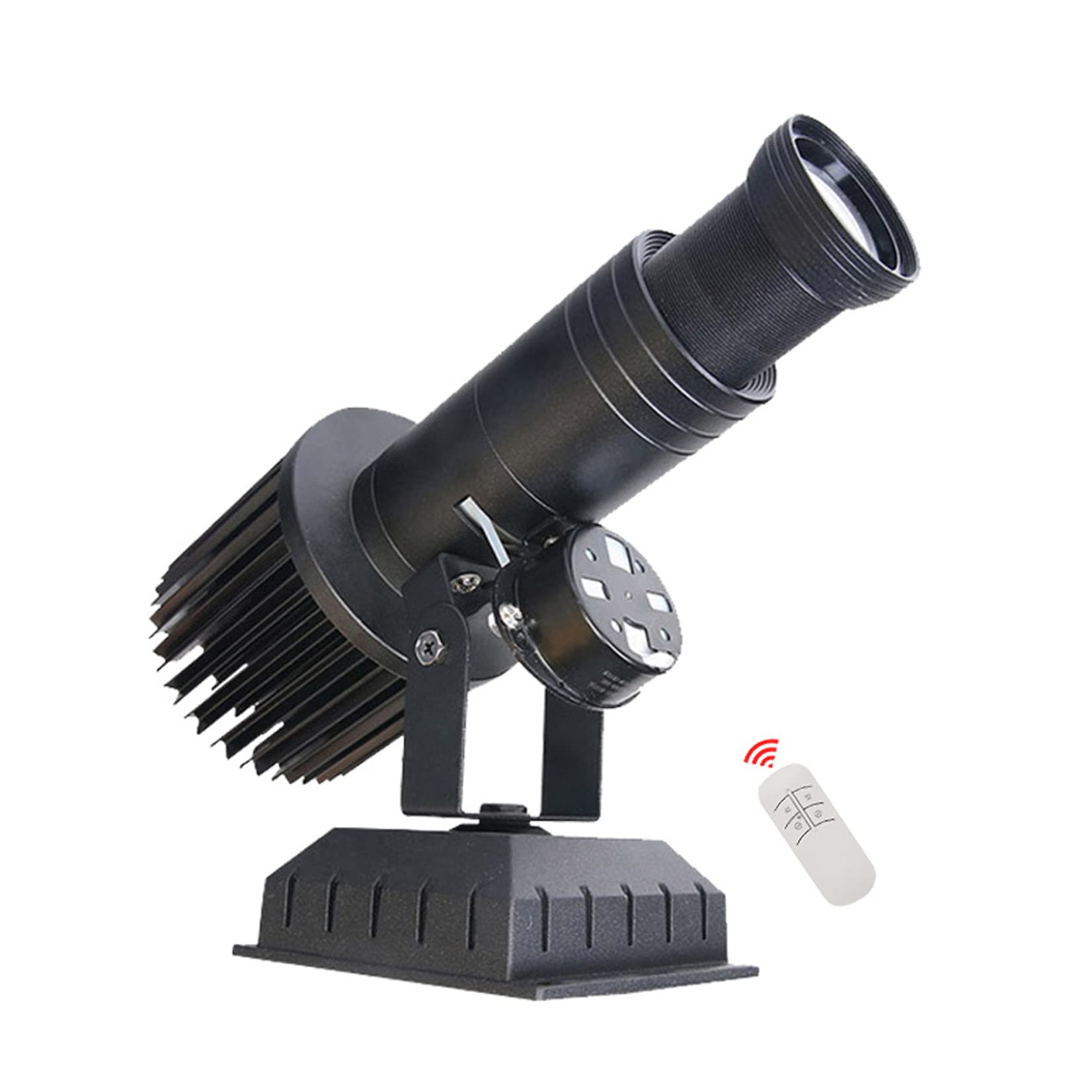50W HD LED Gobo Projector - Custom Rotating Glass Gobos for Logo & Advertising - Desktop/Mountable Light with Remote Control (Black) - Perfect for Retail Stores, Events, and Brand Promotion