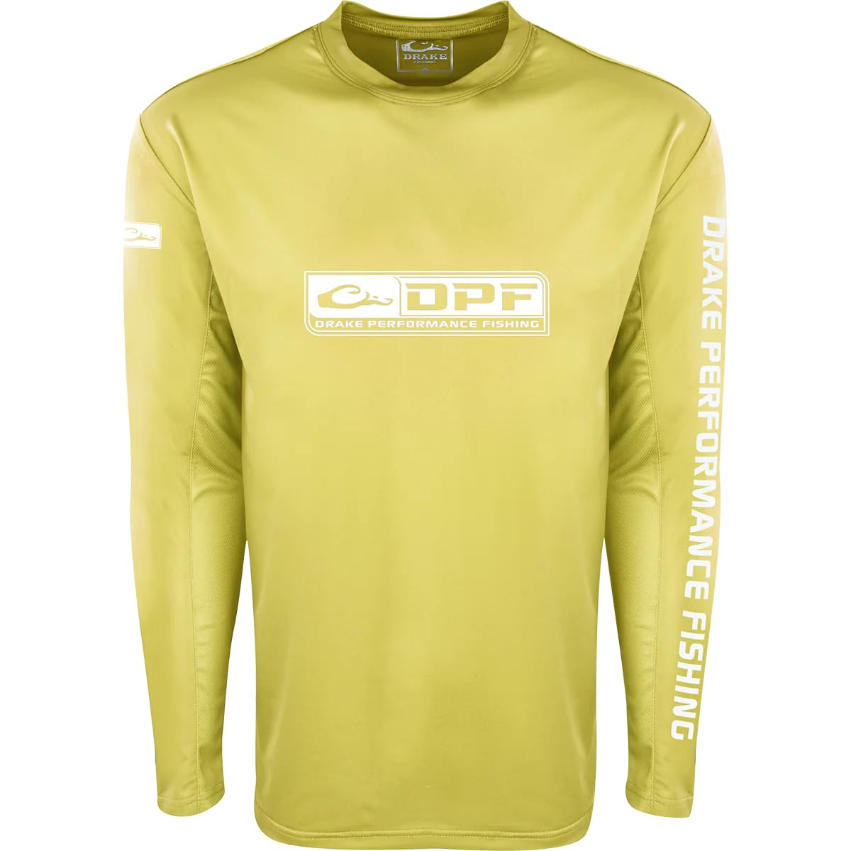 Drake Waterfowl Shield 4™ Long Sleeve Crewneck Shirt - Light Blue, Large Size - Arched Mesh Back for Comfort - Ideal for Hunting, Outdoor Activities & Casual Wear