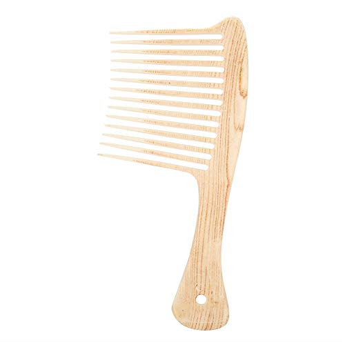Wide Tooth Wood Comb for Curly Hair - Natural Wooden Detangler Brush for Thick, Wavy & Curly Hair - Perfect for Daily Detangling & Gentle Styling at Home or Salon