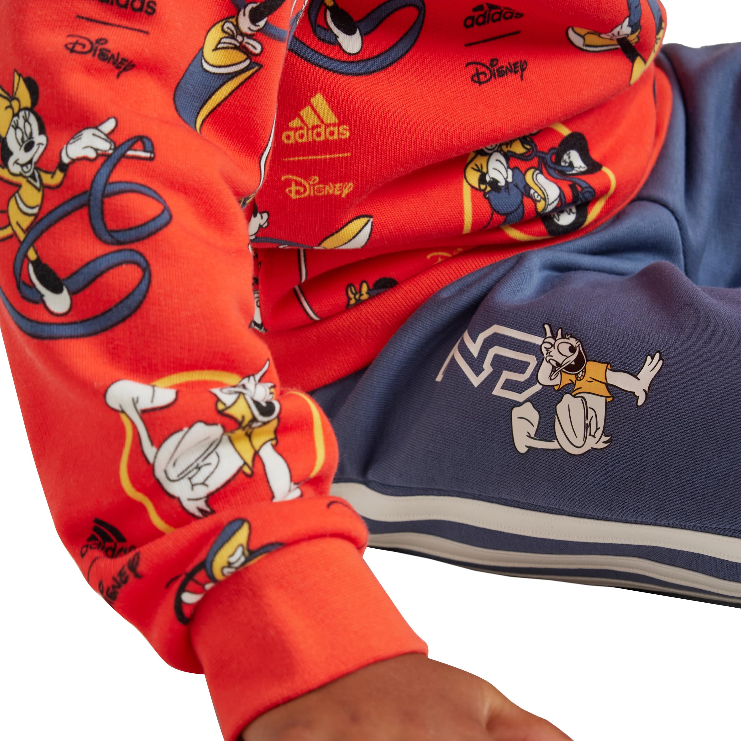Adidas Boys Disney Mickey Mouse Jogger Set - 2 Piece Cotton Athletic Outfit for Kids, Playtime & Casual Wear