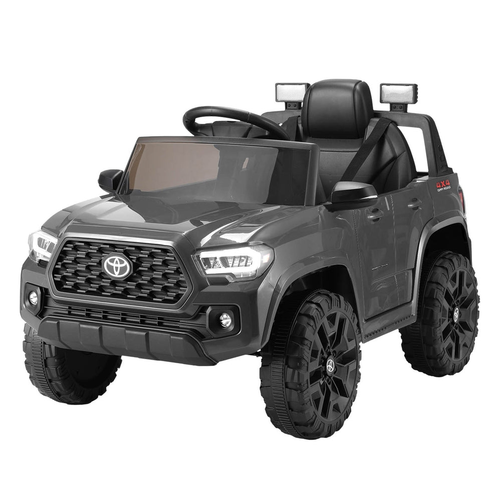 12V Kids Electric Ride-On Car - Toyota Tacoma Off-Road Jeep Toy with Remote Control (Grey) | Perfect for Outdoor Play, Birthday Gifts & Backyard Adventures