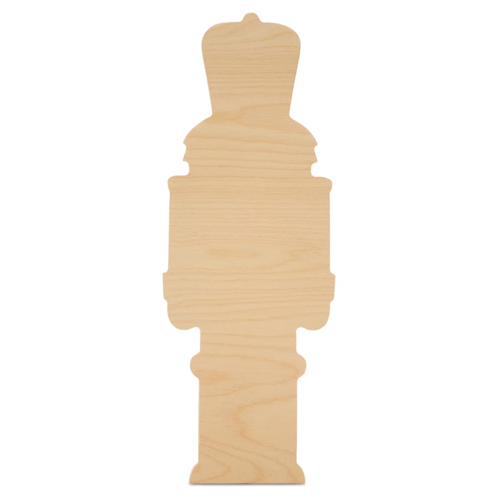12-inch x 4-3/8-inch Wood Nutcracker Cutouts - Pack of 50 Christmas Wooden Craft Decorations for DIY Holiday Projects, Home Decor & Party Supplies - Perfect for Tree Ornaments, Gift Wrapping & Festive Crafts by Woodpeckers