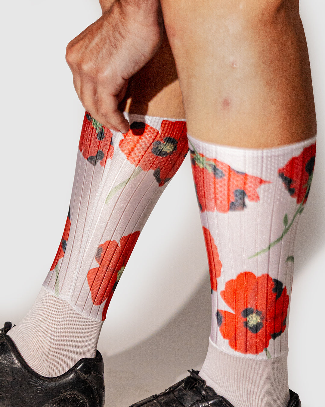 Breathable Red Poppies Aero Socks for Running & Hiking - Lightweight Athletic Socks for Men & Women - Perfect for Sports, Gym & Outdoor Activities