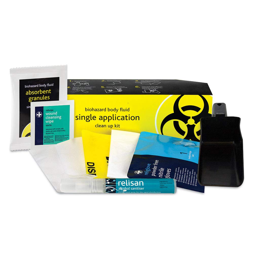 Reliance RL717 Body Fluid Clean Up Kit - Single Use Biohazard Spill Kit for Hospitals, Clinics & Emergency Response | OSHA Compliant | Blood, Bodily Fluids & Pathogen Cleanup