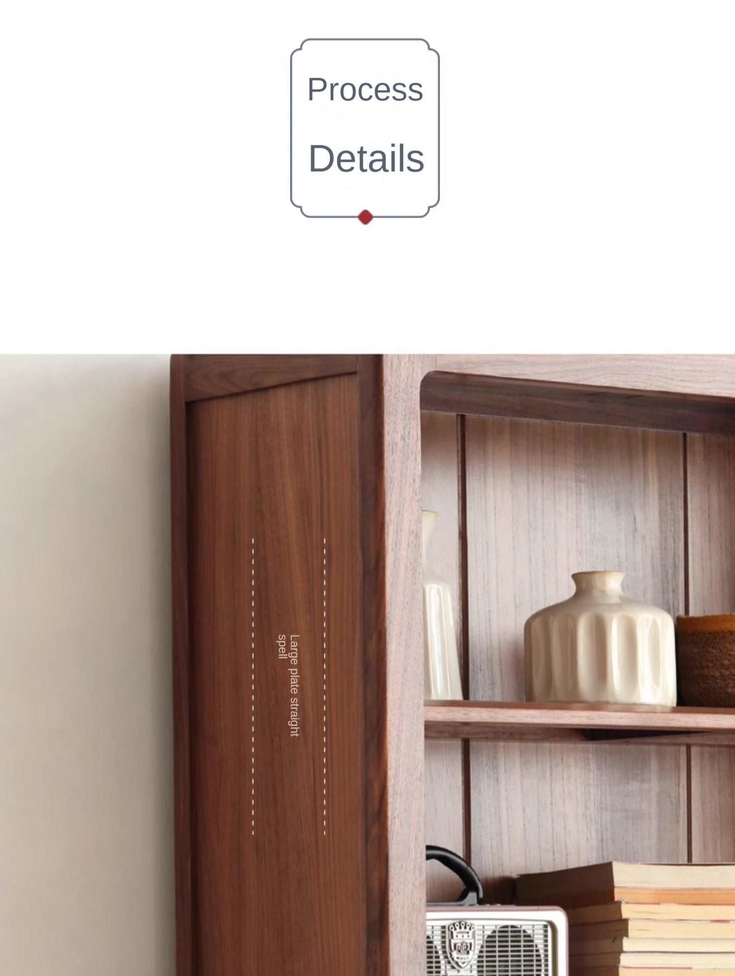 Premium Black Walnut Solid Wood Bookcase - Customizable Modular Bookshelf for Home Office, Living Room & Library Storage | Durable & Stylish Furniture for Books, Decor & Display