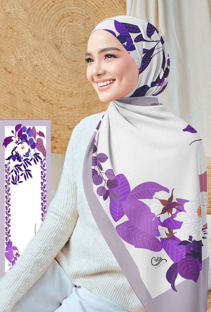 Sirena Printed Chiffon Hijab Scarf - Lightweight Muslim Headscarf for Women - Elegant Floral Design for Daily Wear, Prayer & Special Occasions