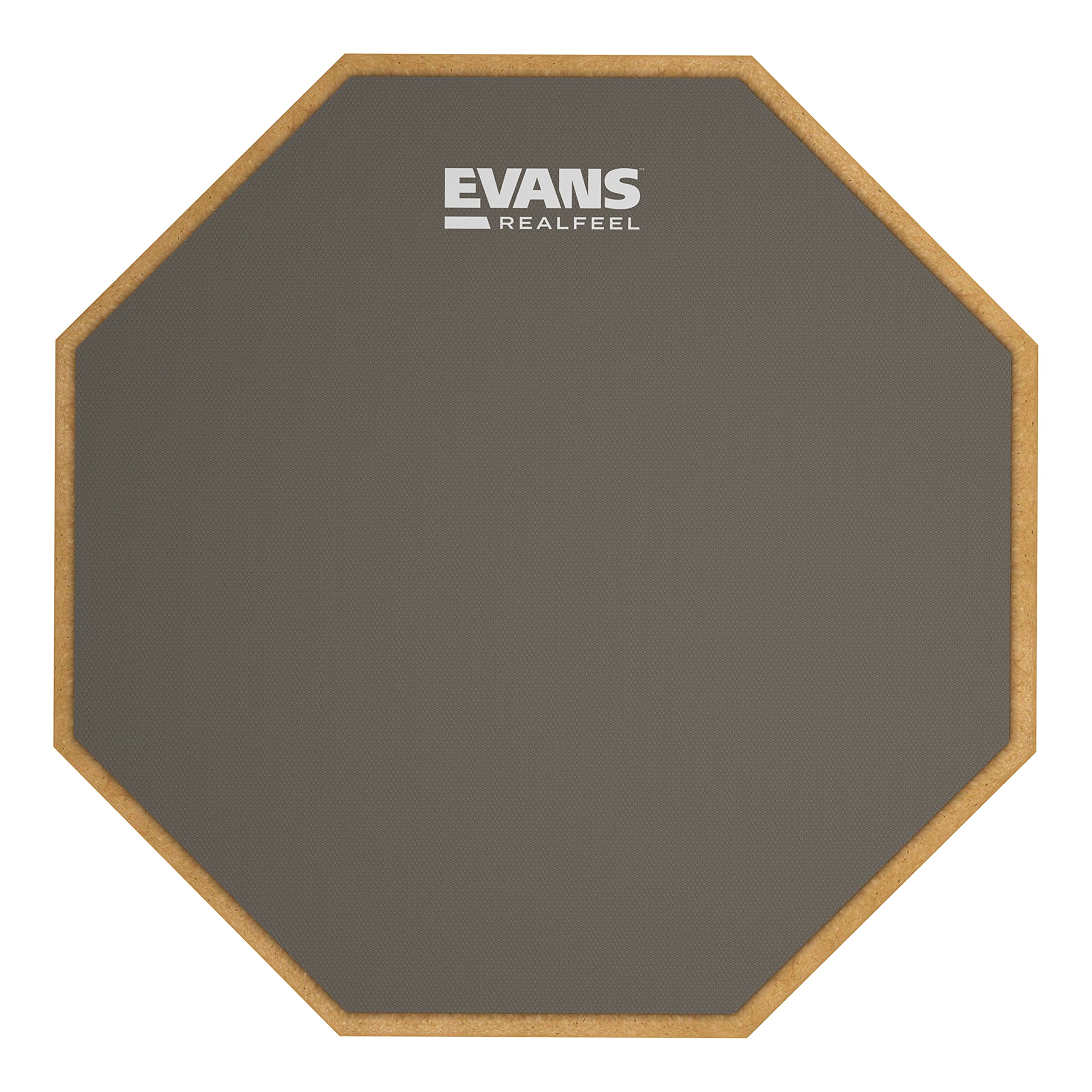 Evans RealFeel 12 Inch Single-Sided Drum Practice Pad - Premium Gum Rubber Surface for Drummers - Perfect for Quiet Practice, Home Studios & Drum Training