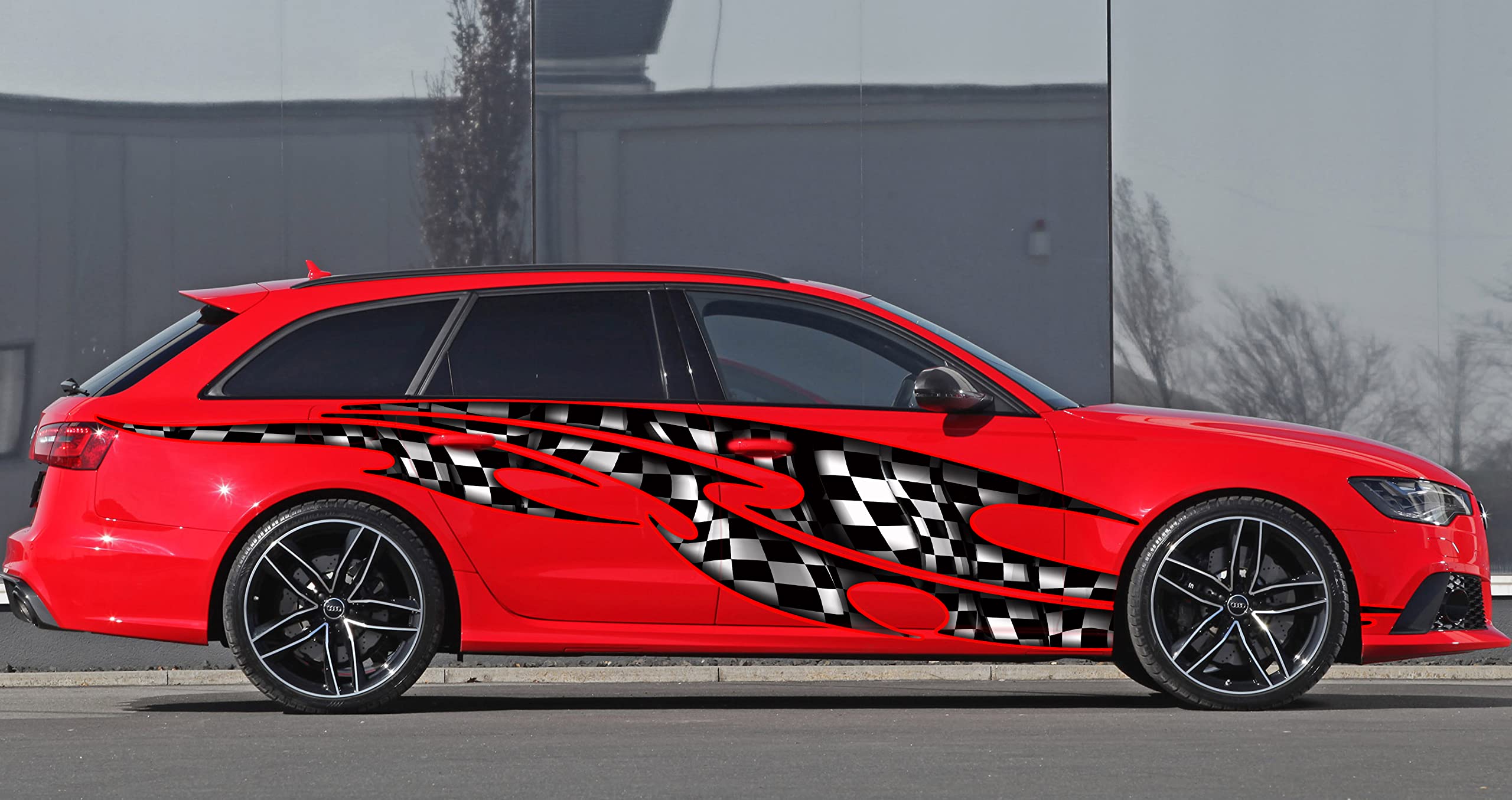 Checkered Flag Vinyl Car Wrap Decal - 20x60 Inch Racing Stripes Sticker for Auto Graphics - Perfect for Race Cars, Sports Vehicles & Motorsport Enthusiasts