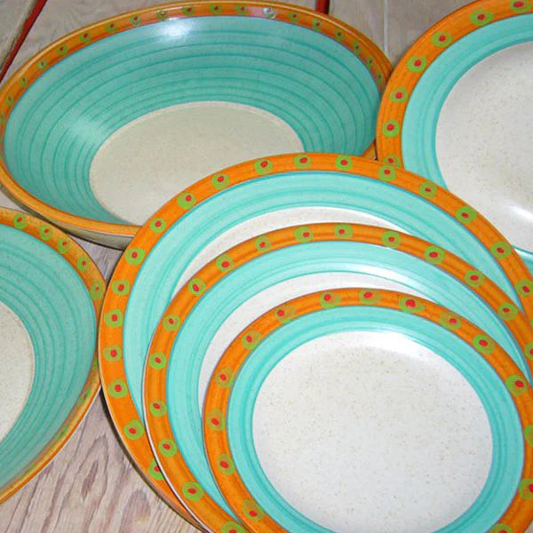 Sedona Sky Salad Plates Set of 4 - 8.5 Inch Decorative Dinner Plates for Home & Restaurant Use - Perfect for Salads, Desserts, Appetizers & Entertaining