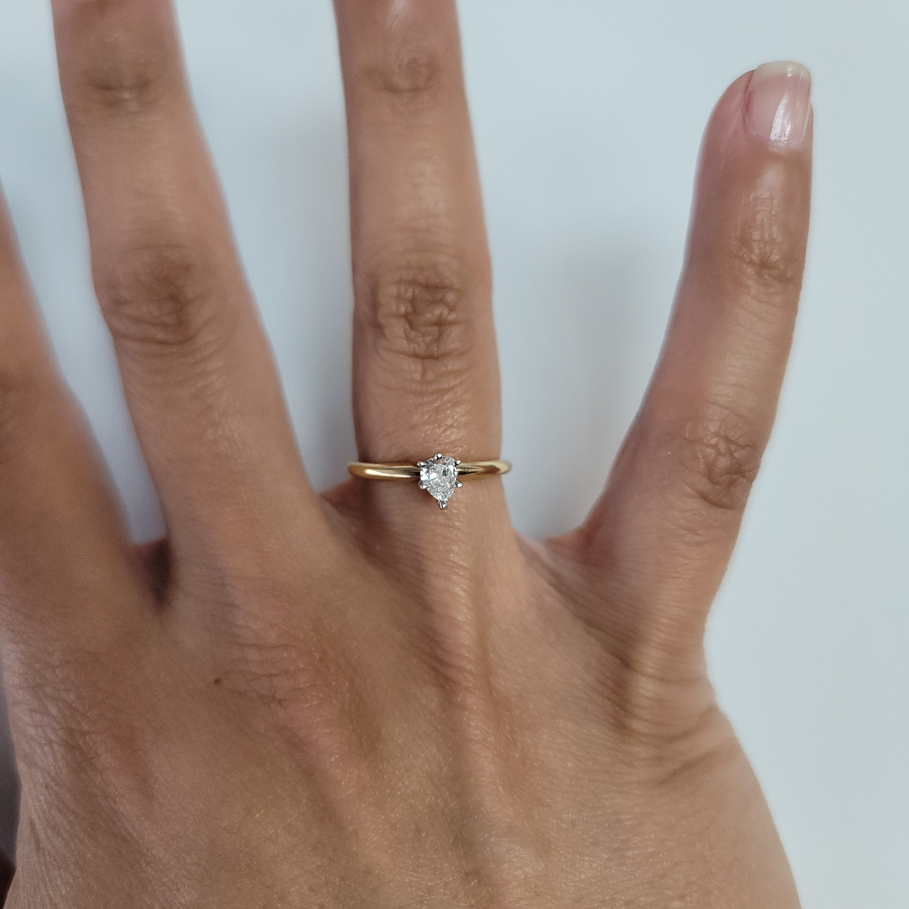 0.25 Carat Pear Solitaire Diamond Engagement Ring - Elegant Wedding Band for Proposal & Anniversary Gifts - Perfect for Romantic Moments & Special Occasions