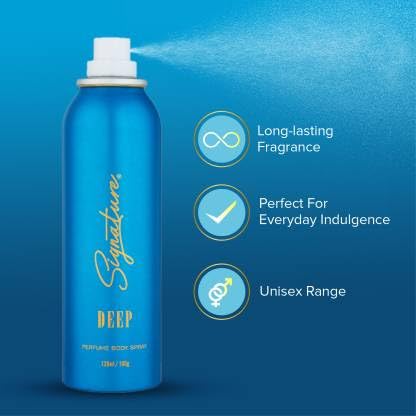 SIGNATURE Golden Deep Perfume Body Spray & Deodorant for Men and Women - 240ml (Pack of 2) | Long-Lasting Fragrance for Daily Use, Gym, Office & Special Occasions