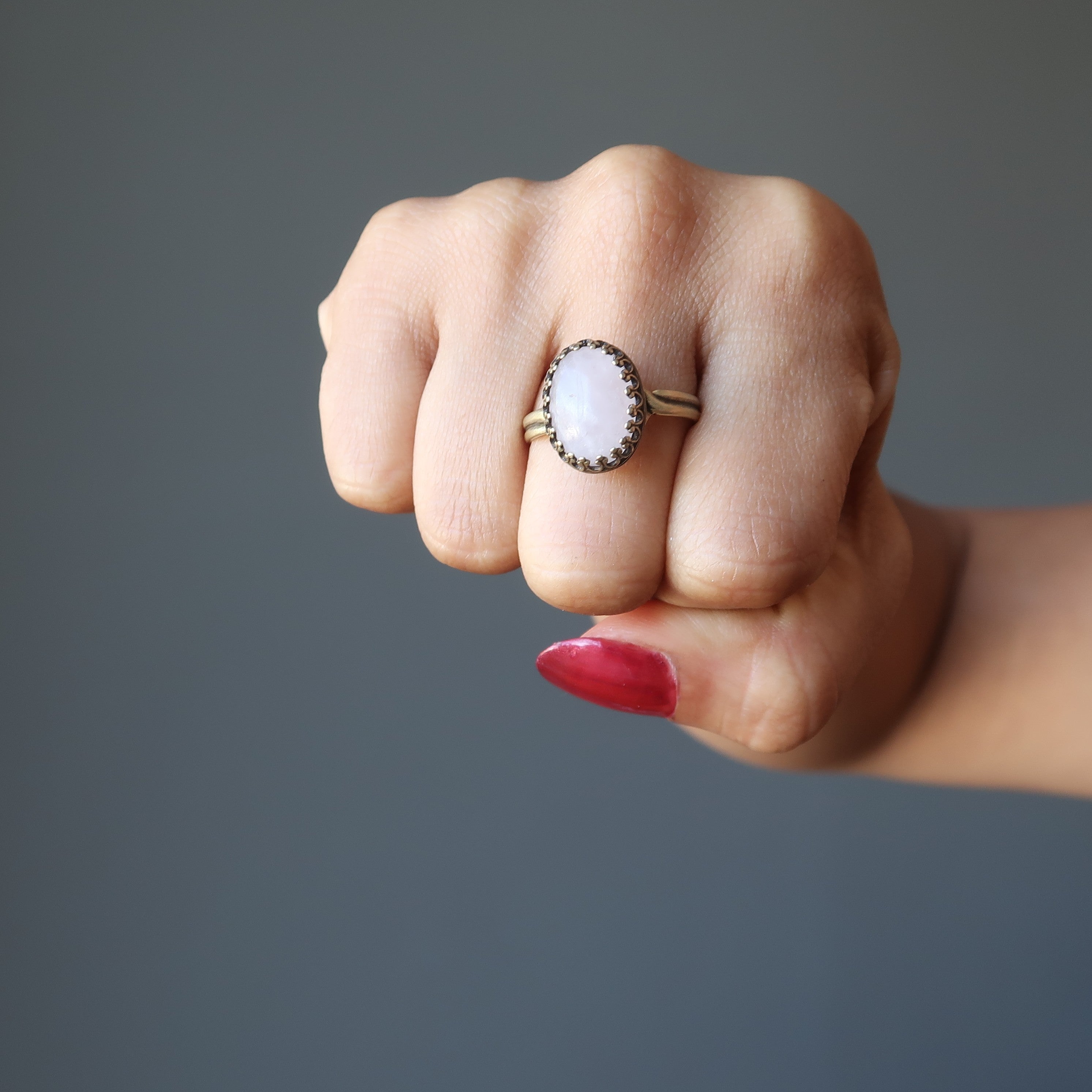 Rose Quartz Ring for Love & Healing - Adjustable Brass Jewelry for Women - Perfect for Valentine's Day, Meditation & Spiritual Gifts
