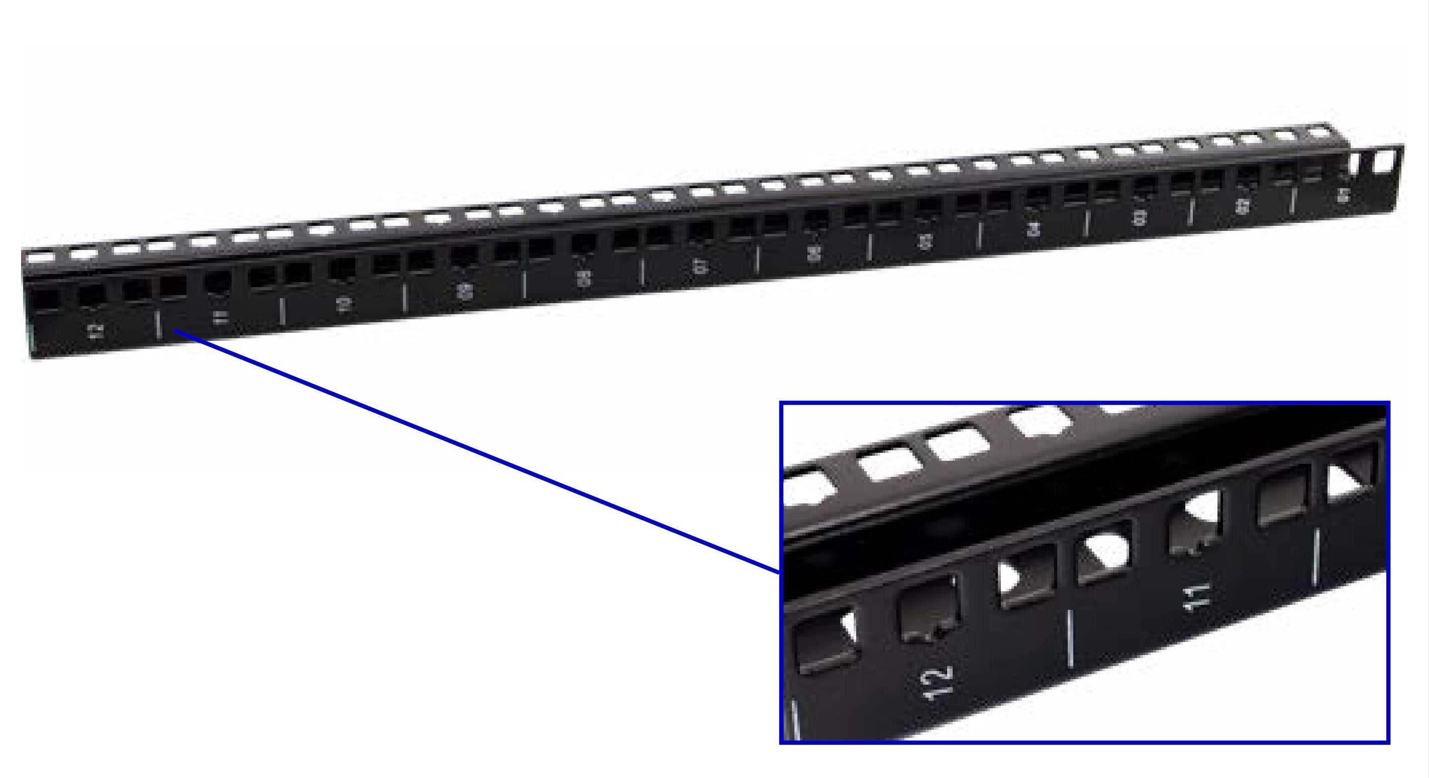 Heavy Duty Cage Hole Mounting Rails for SOHO Server Cabinets - 8U, 12U, 24U Rack Mount Brackets (Set of 4) - Perfect for Network Equipment, AV Systems & Data Center Organization