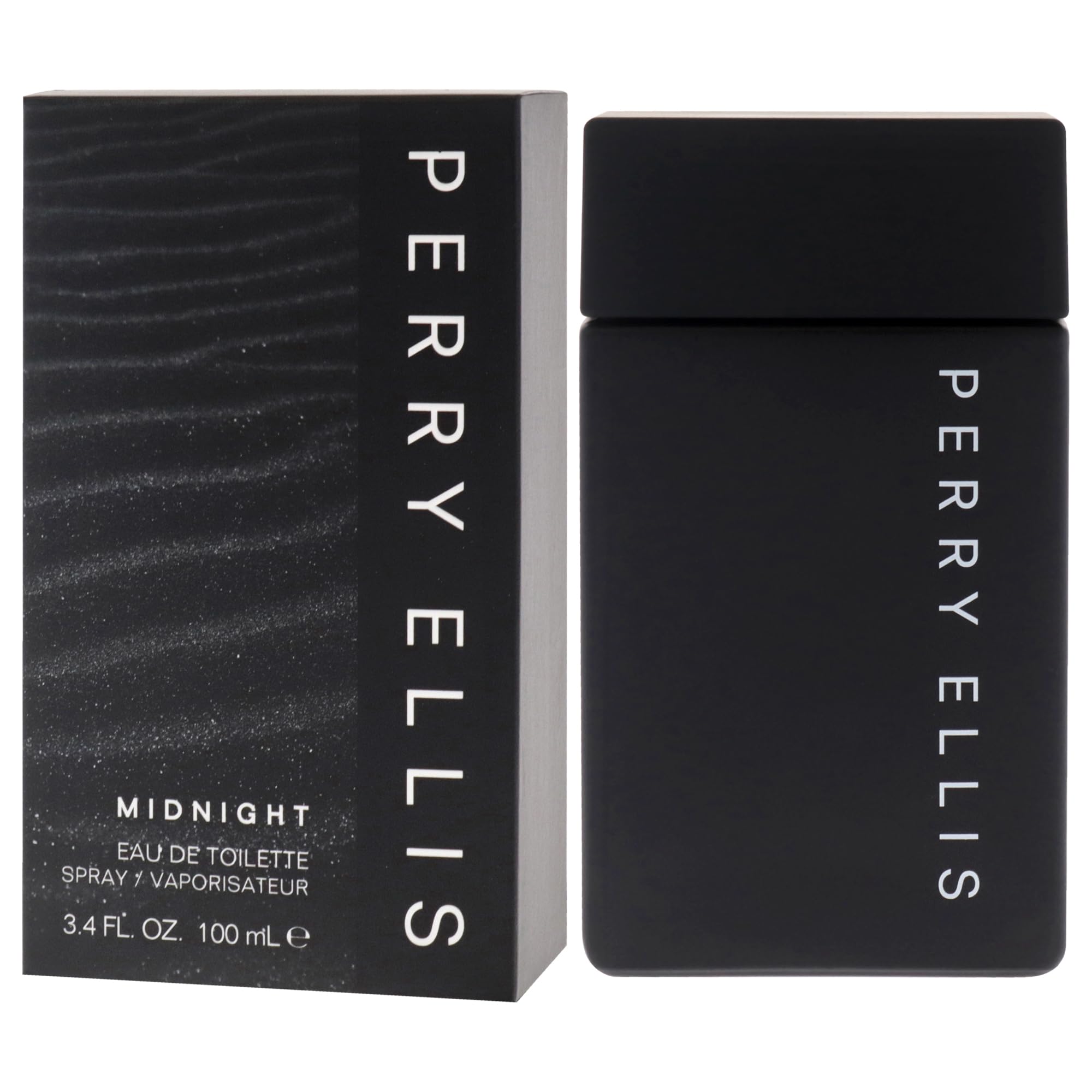 Perry Ellis Midnight for Men Eau de Toilette Spray - 3.4 oz | Fresh Woody Fragrance for Night Out, Date Night & Special Occasions