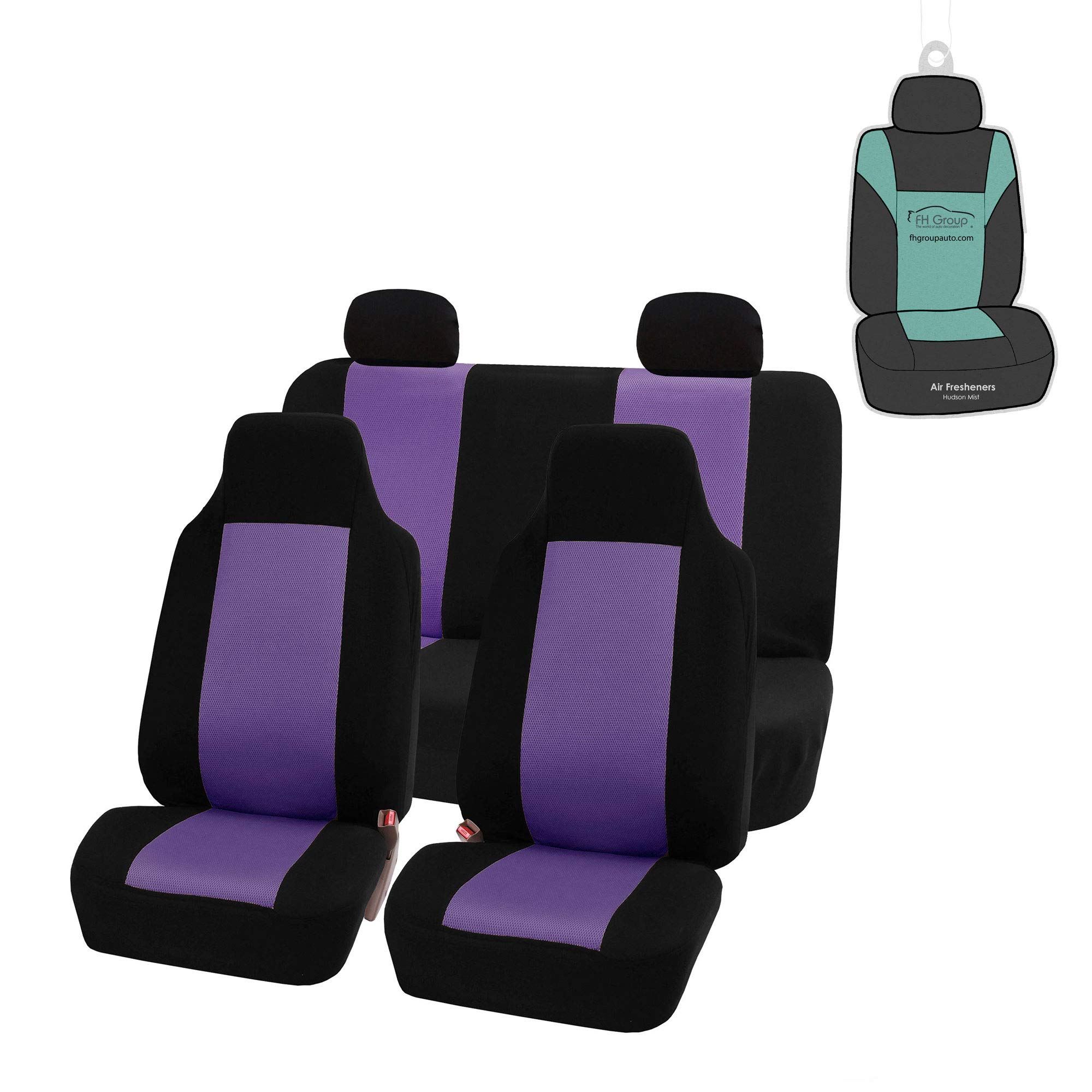 FH Group Universal Purple Car Seat Covers - SUV, Sedan, Van for Comfort & Style