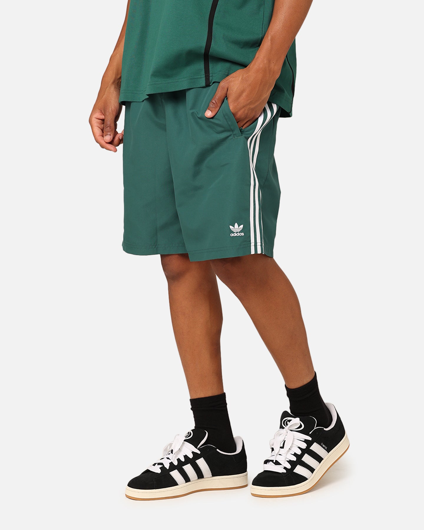 Adidas Oversized Shorts for Men - Collegiate Green Athletic Running Shorts | Comfortable Workout & Lounge Wear for Gym, Jogging, and Casual Outfits