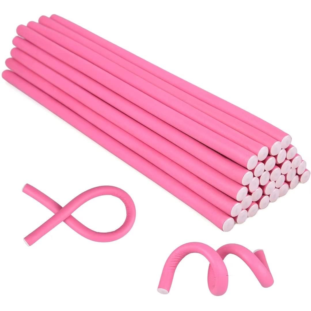 APOEM 10PCS Heatless Flexible Curling Rods - No Heat Soft Hair Twist Tight Curl Foam Rollers for Women & Girls - Long & Short Hair Curlers - Perfect for Overnight Styling, Beach Waves & Damage-Free Curls