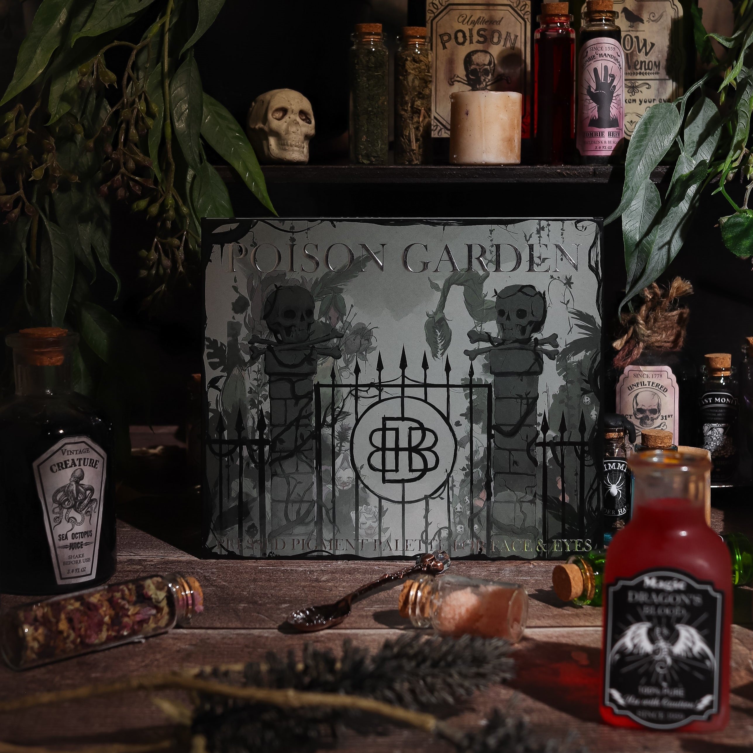 Poison Garden Eyeshadow Palette - 12 Highly Pigmented Matte & Shimmer Shades | Vegan & Cruelty-Free Makeup | Perfect for Halloween, Cosplay & Night Out Looks