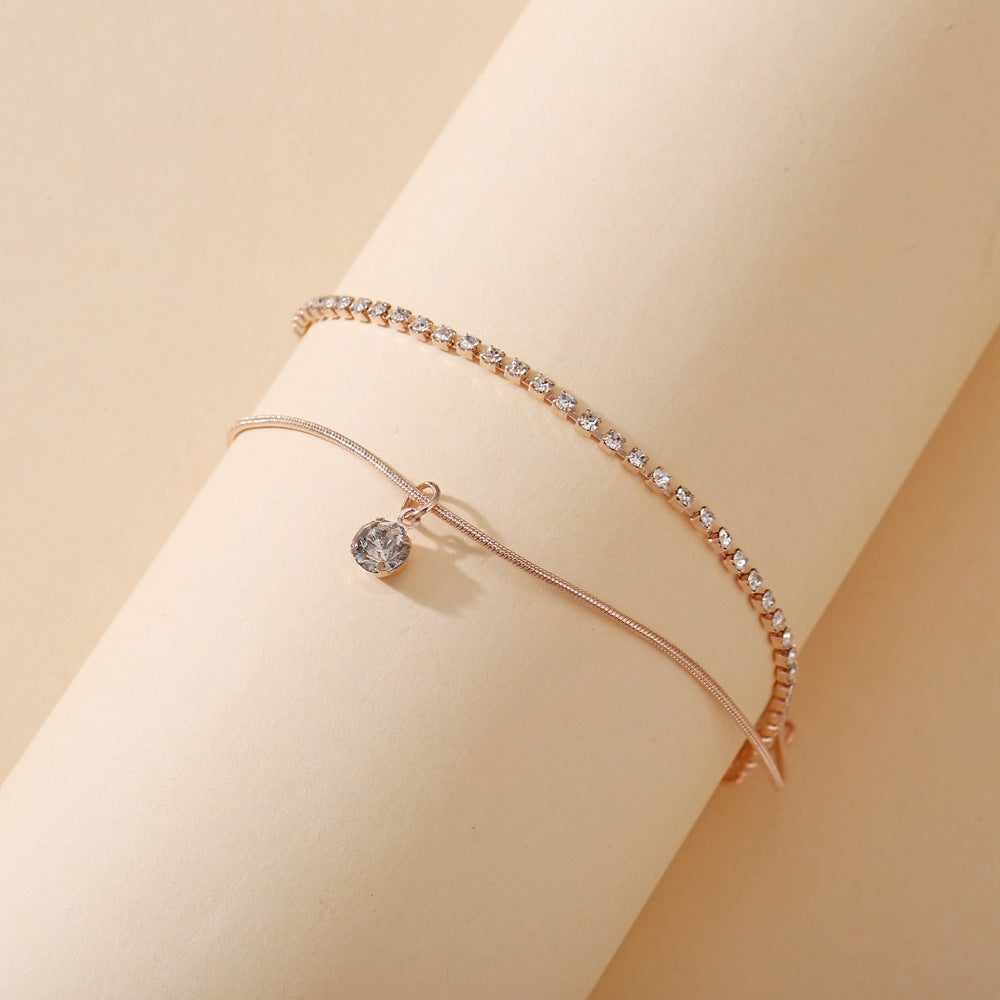 Bohemian Beads Anklets for Women - Boho Style Cubic Zirconia Ankle Bracelet Jewelry | Perfect for Beach, Summer & Festival Outfits