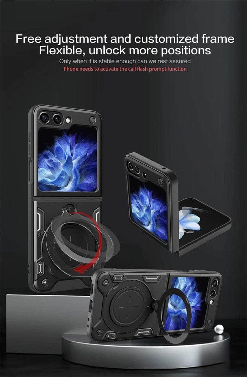 Samsung Galaxy Z Flip5 Magnetic Car Mount Case - Shockproof Protective Cover for Wireless Charging | Perfect for Driving & Hands-Free Use