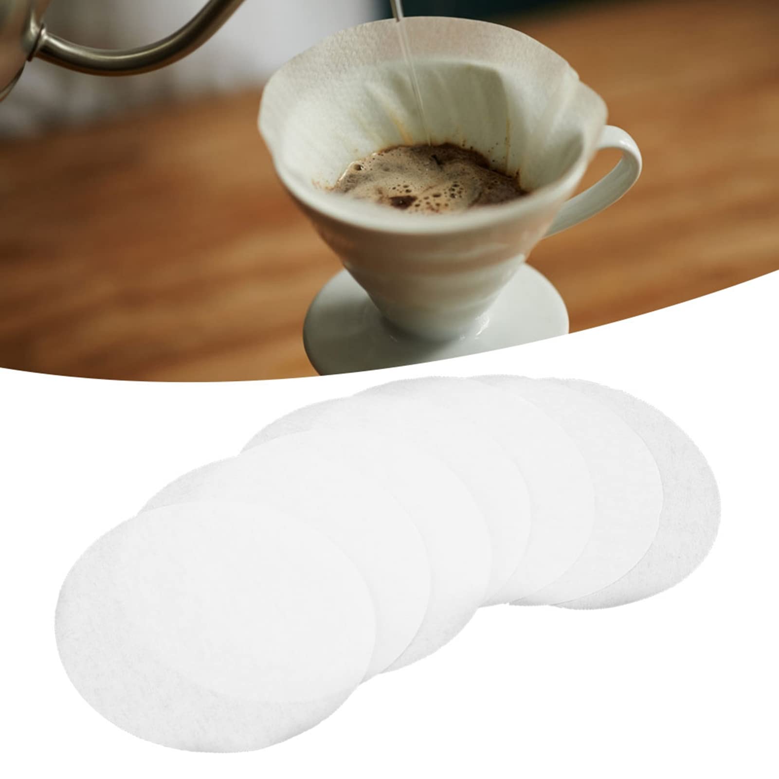 350Pcs Round Disposable Coffee Filters - Premium Coffee Maker Filters Replacement for Drip Coffee Machines & Cones | Perfect for Home, Office & Restaurant Use