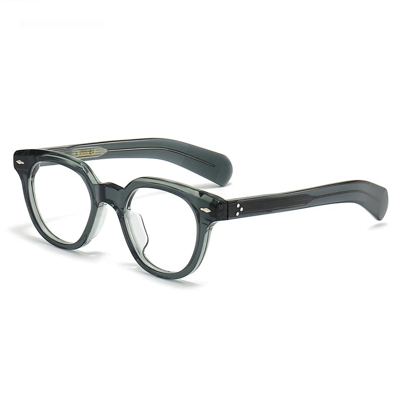 Black Unisex Full Rim Irregular Oval Acetate Eyeglasses 2241 - Stylish & Lightweight Glasses for Men & Women - Perfect for Reading, Working & Fashion Accessories