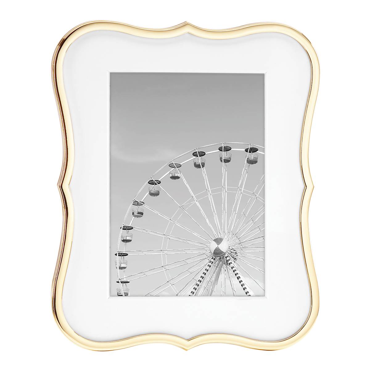 5x7 Gold Picture Frame - Elegant Crown Point Design for Wall or Tabletop Display - Perfect for Photos, Artwork, and Home Decor