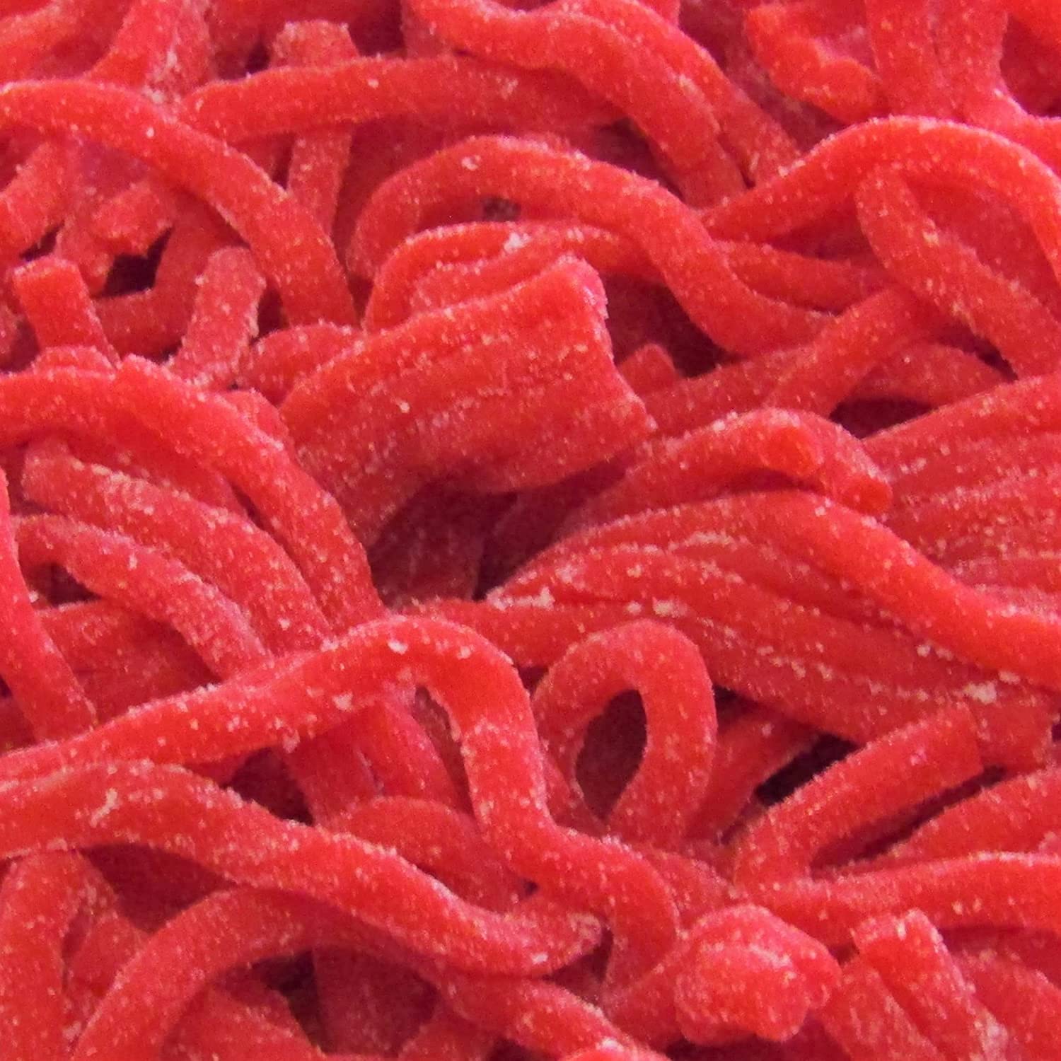 Sweet & Sour Strawberry Licorice Straws by Its Delish - 2 lbs Bulk Bag of Chewy Sour Strawberry Candy Ropes - Vegan, Kosher, Made in USA - Perfect for Party Favors, Gift Baskets & Movie Night Snacks
