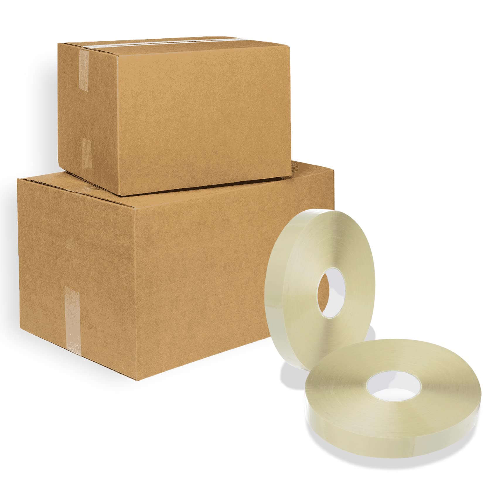 6 Pack 1.9 Mil Clear Hotmelt Adhesive Sealing Tape - 2