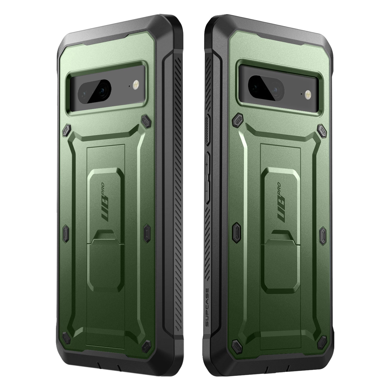 Google Pixel 7 Case - Unicorn Beetle PRO Rugged Holster with Kickstand | Dark Green Protective Cover | Shockproof & Drop Proof | Perfect for Outdoor, Work & Travel