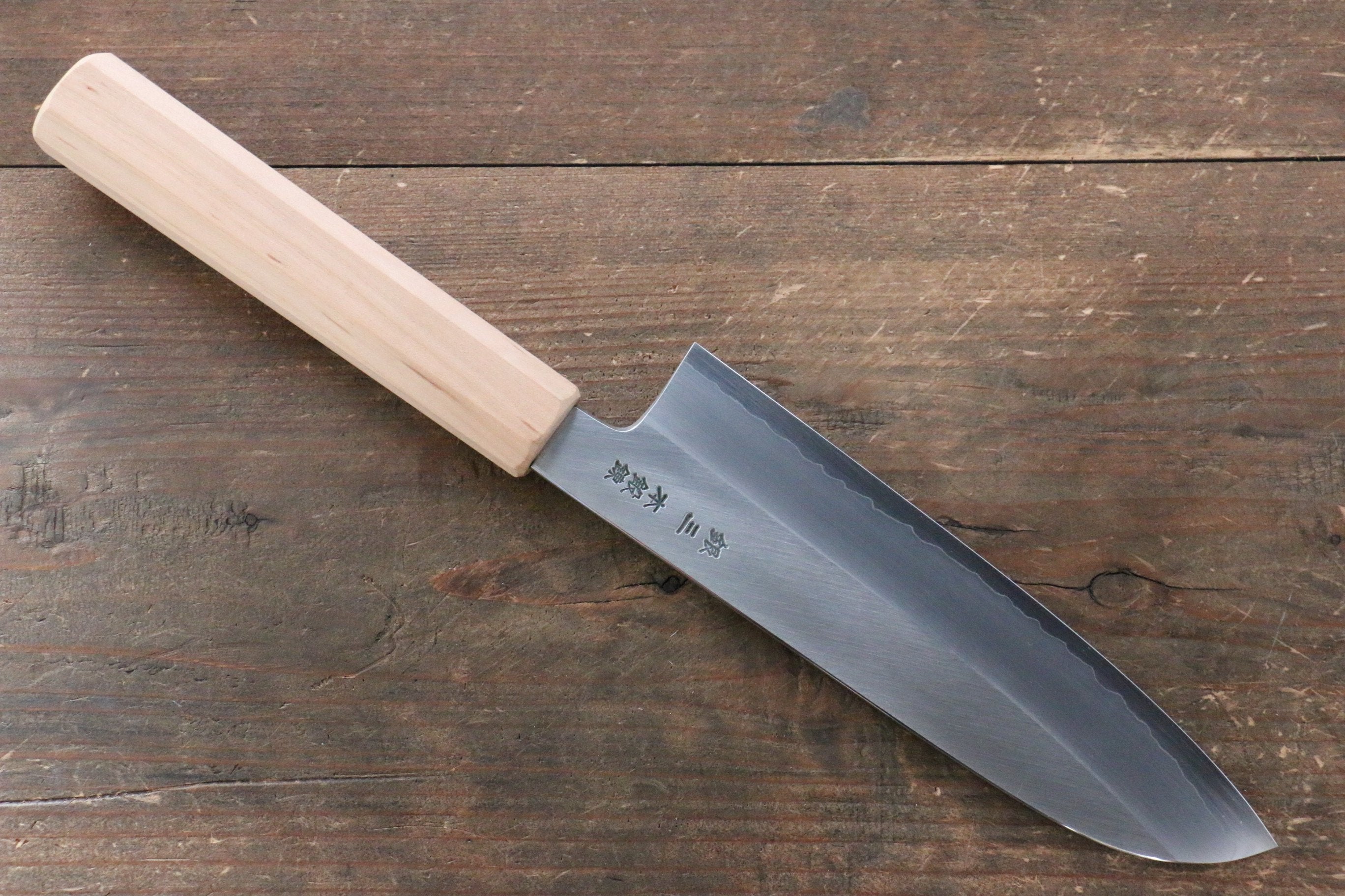 Premium Seisuke Silver Steel No.3 Santoku Knife 165mm with Cherry Wood Handle - Perfect for Slicing, Dicing & Chopping Vegetables, Meat & Fish in Professional & Home Kitchens