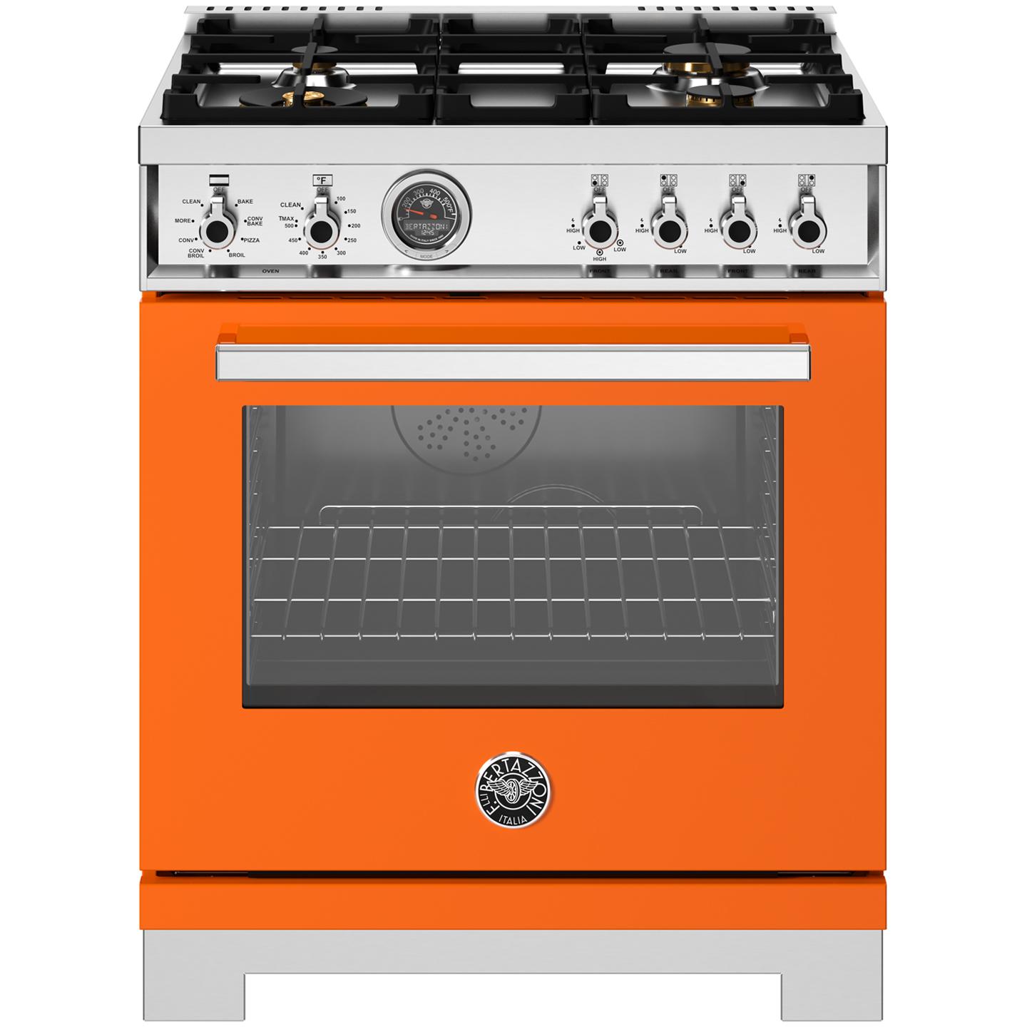 Bertazzoni PRO304BFEPART 30-Inch Freestanding Dual Fuel Range - Professional Gas & Electric Oven for Home Chefs - Perfect for Baking, Roasting & Gourmet Cooking