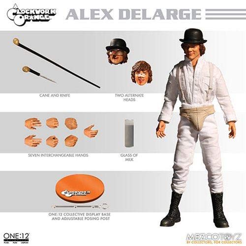 Mezco One:12 Collective A Clockwork Orange Alex Action Figure - Highly Detailed Collectible for Movie Fans & Display