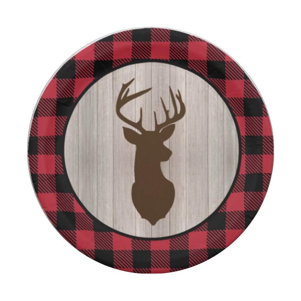 Premium Graphic Flannel Deer Phone Grip - Non-Slip Phone Holder for iPhone & Android - Perfect for Outdoor Adventures, Travel, and Daily Use