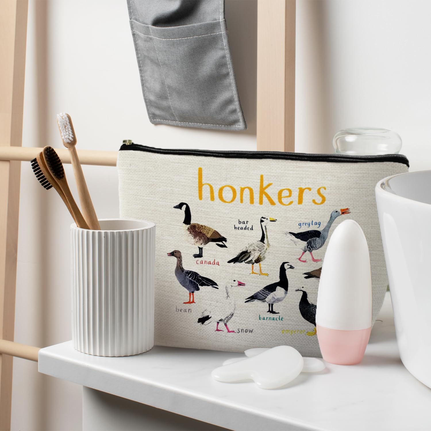 Funny Woodpecker Makeup Bag for Women - Perfect Bird Watching Gift for Bird Lovers