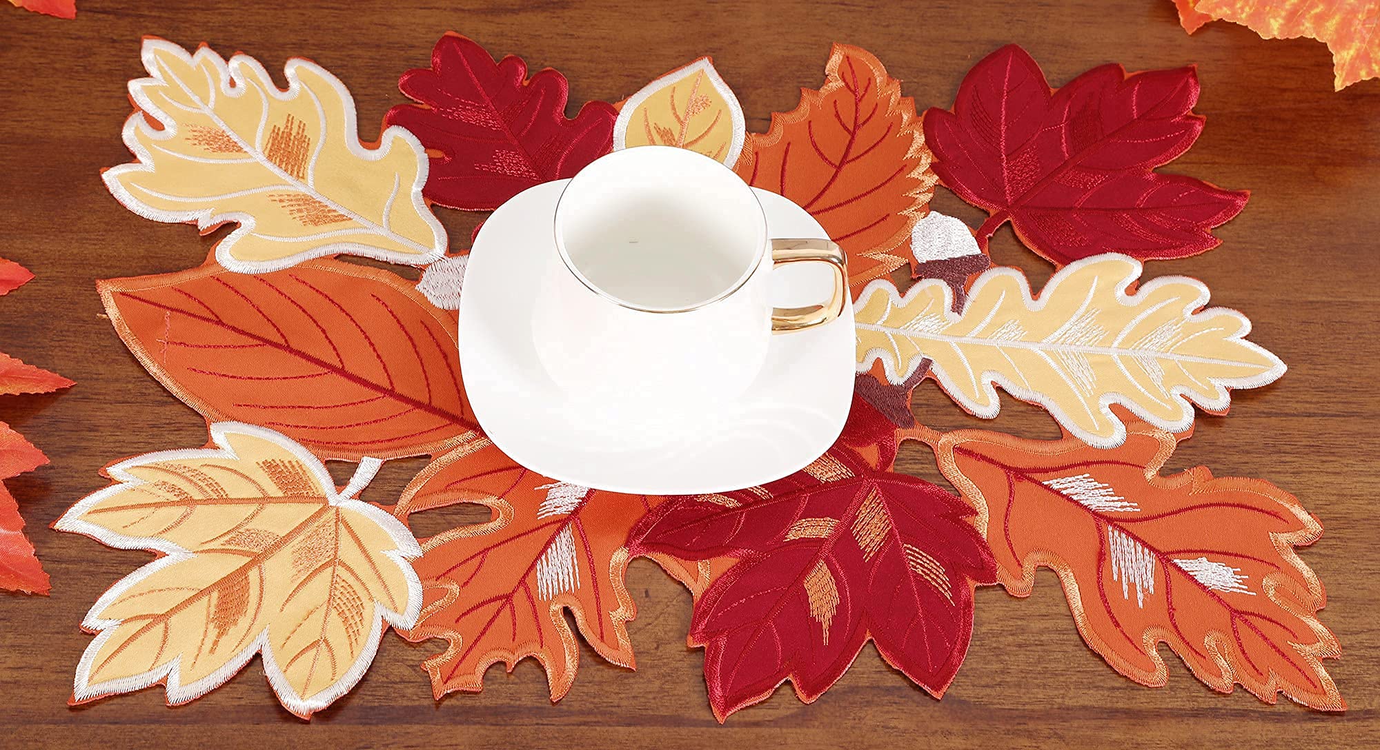 Premium Fall Harvest Placemats Set of 4 - 12