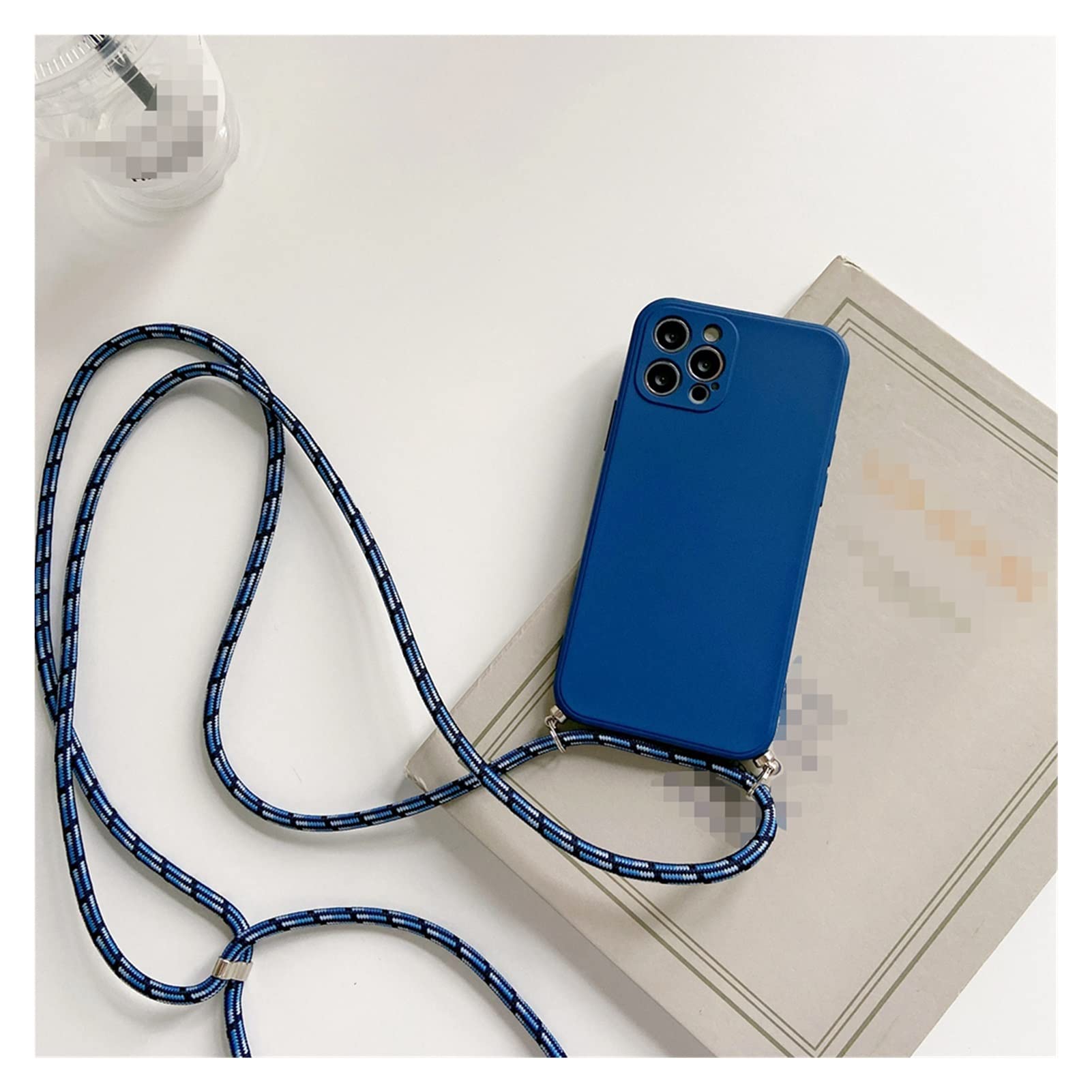 Liquid Silicone Crossbody Necklace Strap Lanyard for iPhone 13 12 11 Pro X XR XS Max 7 8 Plus - Soft Phone Case Cover with Adjustable Cord (iPhone 12 Pro Max) - Perfect for Gym, Running, Travel & Hands-Free Convenience