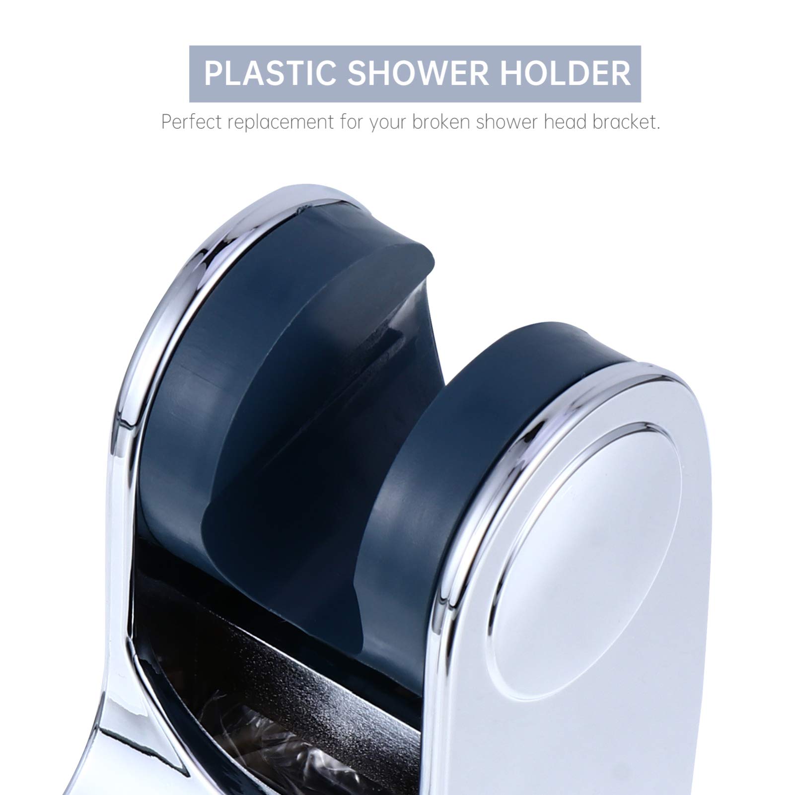 2-Pack Adjustable Shower Head Bracket - Heavy Duty Shower Head Holder Stand for Handheld Showerheads - Bathroom Accessories for Secure Showerhead Mounting (Ideal for Bath, Spa & Home Renovation)
