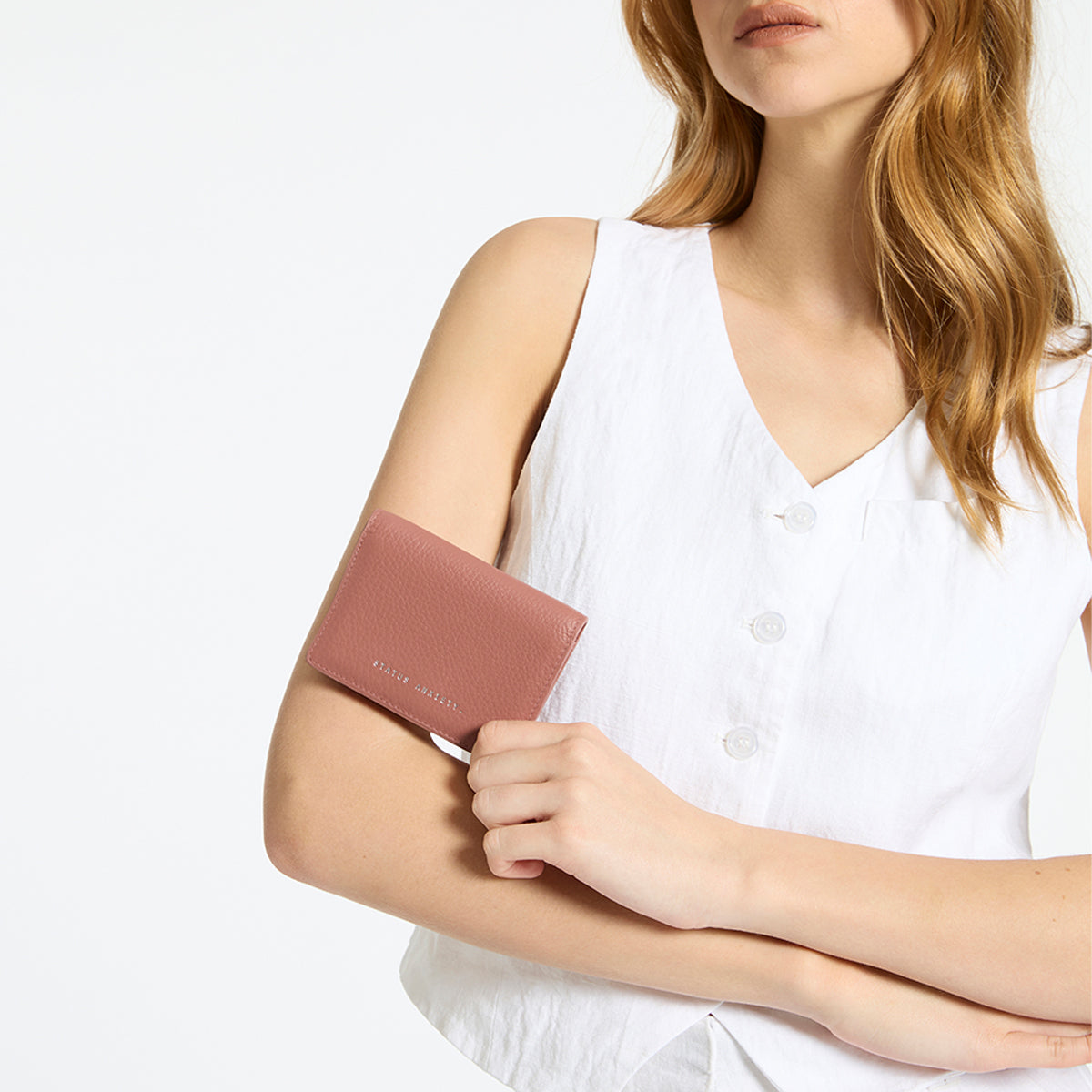 Easy Does It Wallet for Women - Slim RFID Blocking Minimalist Leather Card Holder (Dusty Rose) | Perfect for Travel, Everyday Use & Gift Giving
