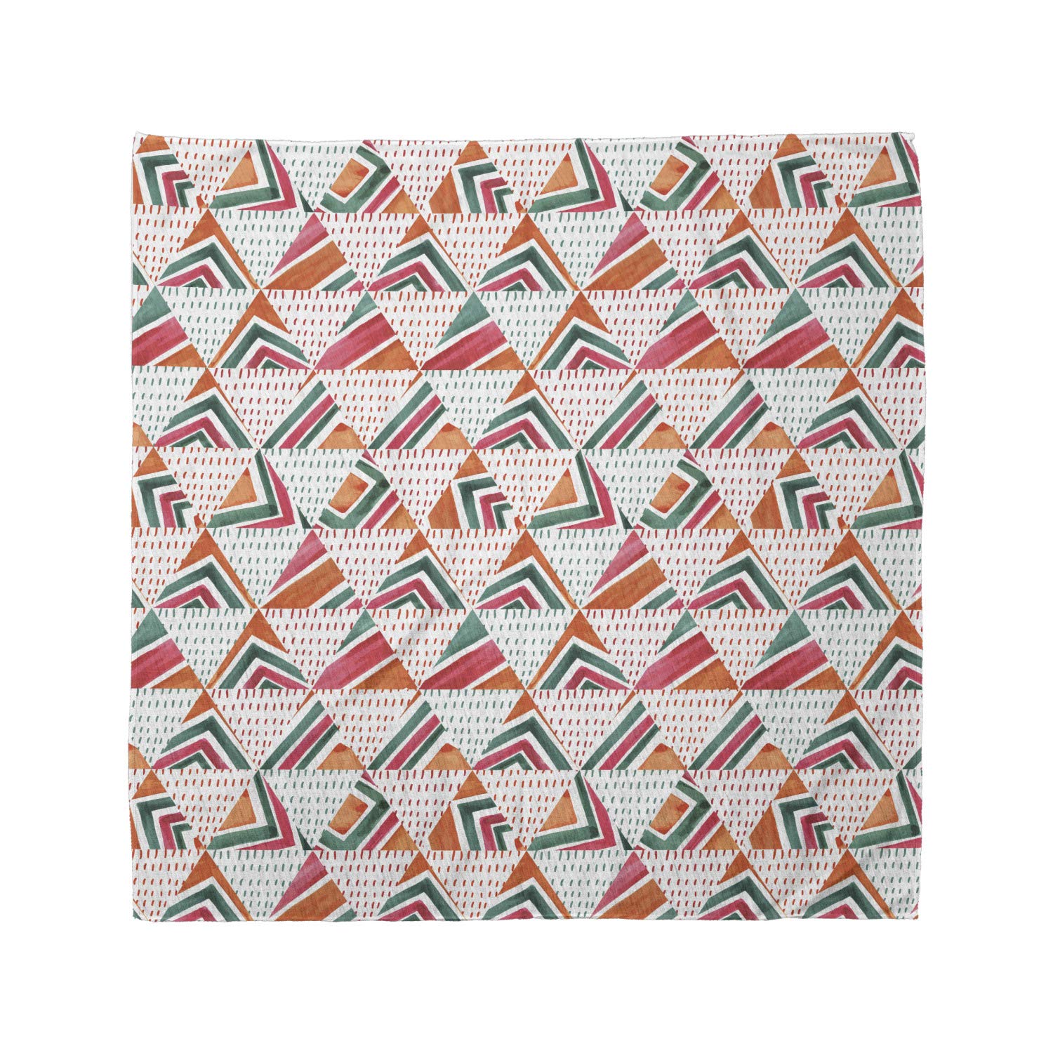 Ambesonne Tribal Bandana - Watercolor Triangle Pattern Unisex Head Scarf & Neck Tie for Men & Women - Perfect for Outdoor Activities, Music Festivals & Fashion Accessories