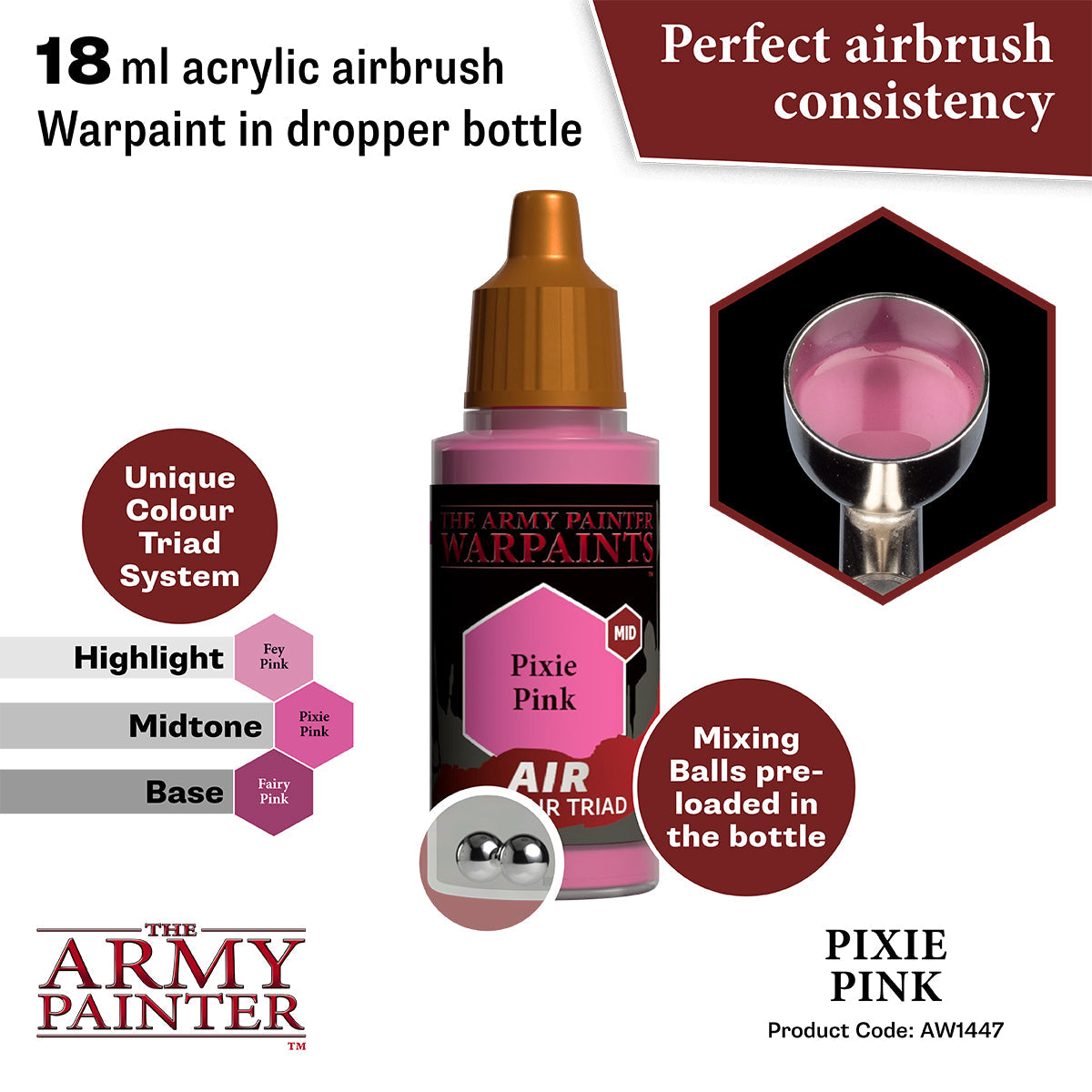 Warpaints Air: Pixie Pink - Vegan & Cruelty-Free Nail Polish for Women - Perfect for Manicures, Pedicures & Nail Art