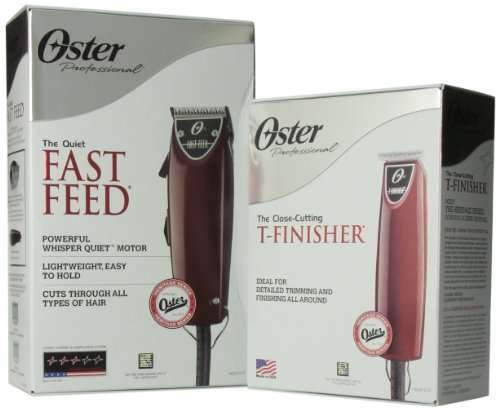 Oster Fast Feed & T Finisher Limited Edition Clipper Set - Made in USA | Professional Hair Cutting & Styling for Barbers & Salons